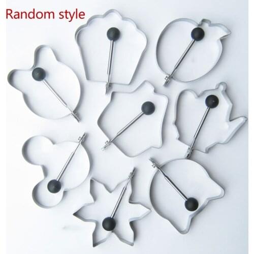 1pc Lovely Egg Mold Stainless Steel Heart Shape Star Shape Round Shape Omelette Mould Biscuit Frying Egg Rings Mold Cooking Tool
