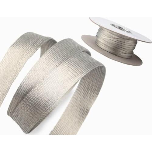 10M Hi-end Pure Copper Tinned Audio Cable Shielding Net Encryption Metal Braided Protection Sleeving