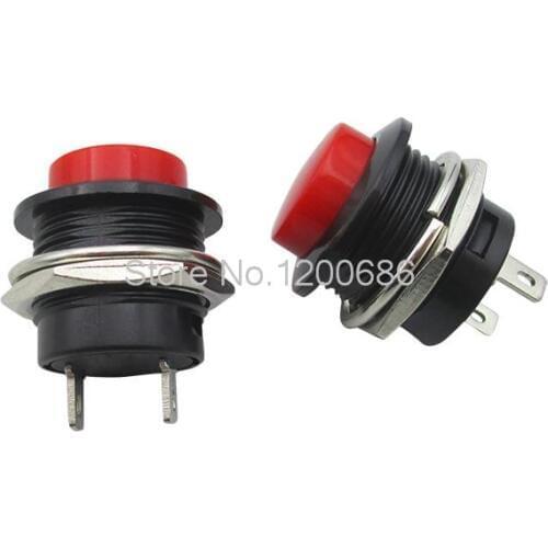 2 Piece Button switch button Jog switch 16MM red no lock switch