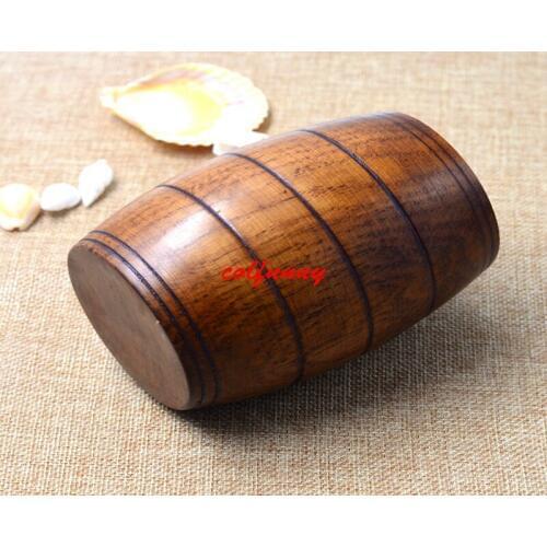 50pcs/lot Wooden Belly Beer Cup Wood Carved Classical Tea Cup Eco-Friendly Drinkware Kitchen Bar Accessories F062702