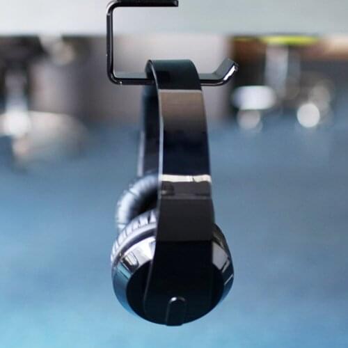 Sticker Acrylic Headphone Bracket Wall Mounted Headset Holder Hanger Under Desk Hook Earphone Sticky Display Stand