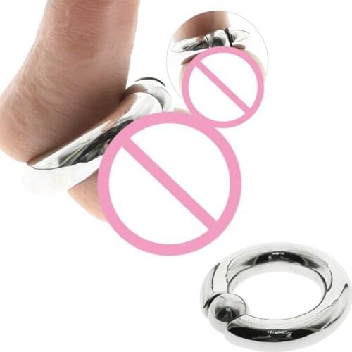 310g Reduce Glans Sensitivity Penis Lock Cock Ring BDSM Heavy Duty Weight Metal Ball Stretcher Scrotum Delay Ejaculation Sex Toy