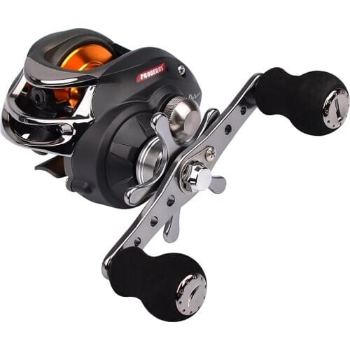 All-Metal 10-Axis Water Drop Wheel 6.3:1-Speed Centrifugal Brake Universal Magnetic Metal Casting Fishing Spool