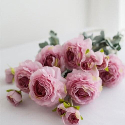 High imitation double-headed Dew lotus simulation flower home wedding decoration living room bottle flower arrangement Dew lotus