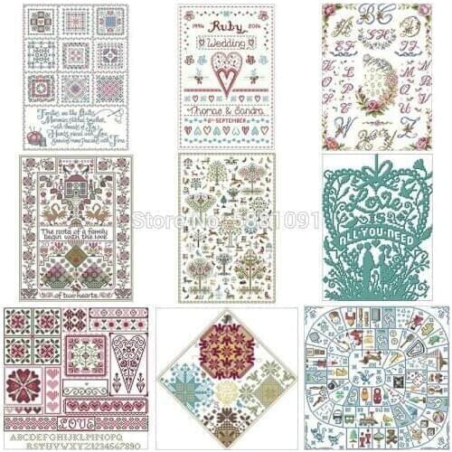 Quaker Jigsaw patterns Counted Cross Stitch 11CT 14CT 18CT DIY Chinese Cross Stitch Kits Embroidery Needlework Sets home decor