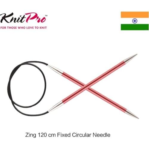 Knitpro Zing 120 cm Fixed Circular Knitting Needle Colorful Aluminum