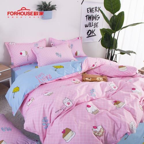 4pcs/set Classic Bedding Set 3 size Duvet Cover Set Bed Sheet Bedspreads Coverlets Pillow Case Set Pastoral Sanding