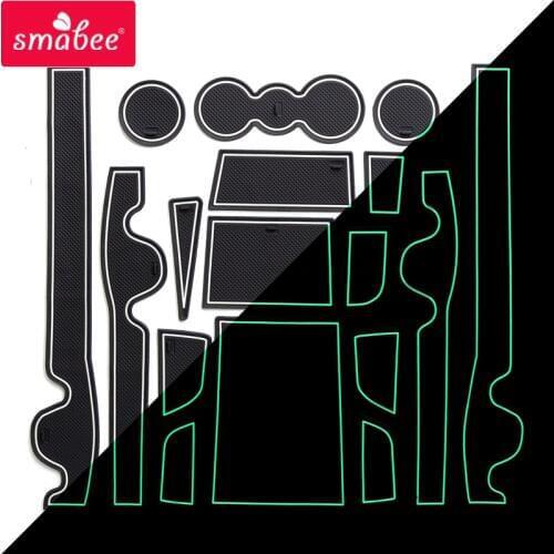 Smabee gate slot pad for Hyundai Sonata 9 LF 2015 ~ 2019 Accessories door mats carpets Interior Door Cup Holder 17PCS