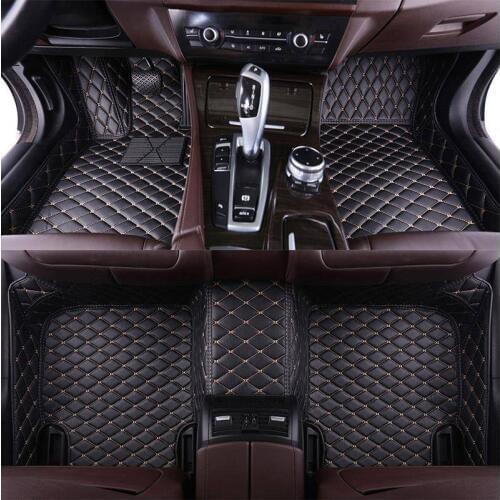 Leather Custom car floor mats for Toyota Tundra Sequoia 4Runner 5D heavy duty all weather car-styling carpet floor liners