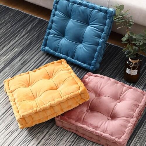 Square Pouf Tatami Cushion Pillow Floor Cushions Soft Seat Pillow Pad Throw Pillow Cushion Home Sofa Tatami cushion 42x42cm
