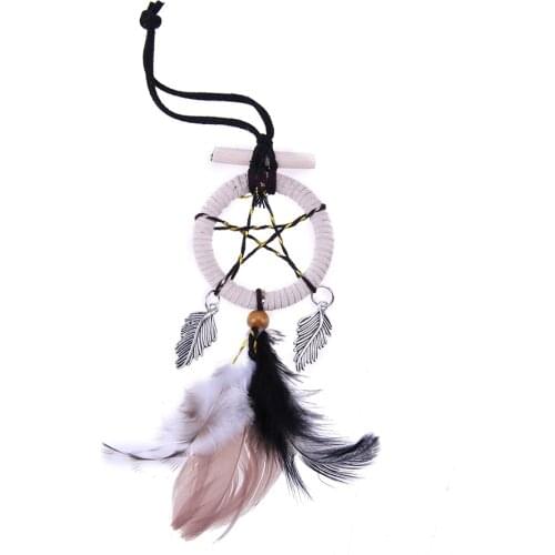 Mini Dream Catcher Net Feather Car Home Wall Hanging Decoration Indian Style Craft Gift Pendant Ornament Craft Gifts