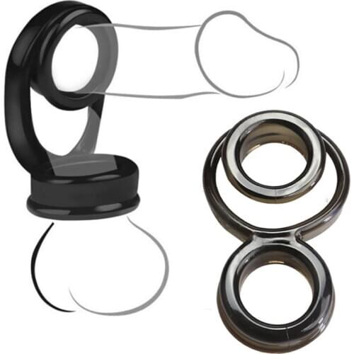 Scrotum Bind Delay Ejaculation Black Cock Ring Sex Toys for Men Erection Sex Shop Adult Products Elastic Penis Ring