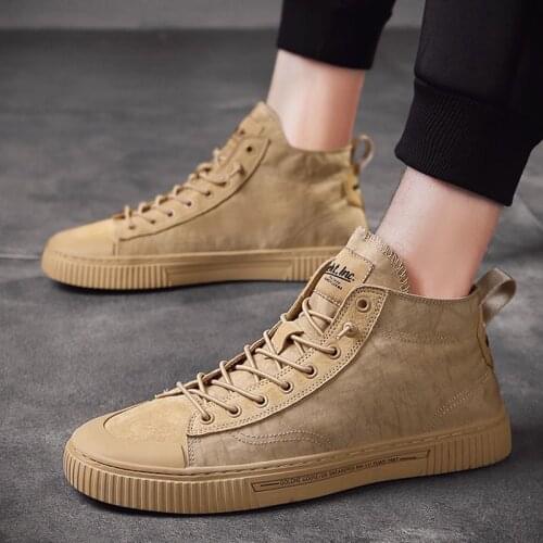 2021 New Mens Canvas Shoes, Mens High-top Skateboarding Shoes, High-quality Mens Work Shoes, Fashion Casual Sports Shoes 44