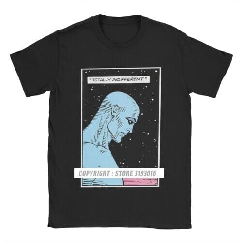 Novelty Watchmen Men Tshirts Smiley Dr Manhattan Novel Alan Moore Emo Nihilist Heroes Hipster T Shirts 100% Cotton Fabric