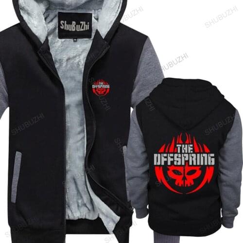 New arrived men hoodies winter THE OFFSPRING - Skull Logo cotton fleece jacket for man fleece hoody male warm coat
