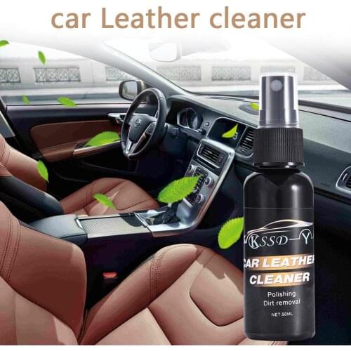 50ml Car Care Cleaner Refurbished Cleaner Auto Interior Leather Seat Polish Panel Dashboard Cleaner Car Accessories Dropship