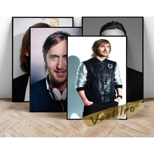 David Guetta Musician Poster, Modern Handsome Man Art Prints, Music Star Wall Art, Living Room Bedroom Home Decor, Fans Collect