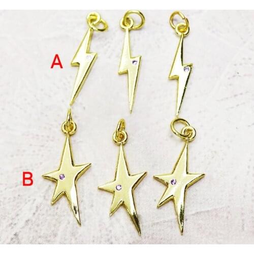 20 Pcs Tiny &Star Flash Pendant jewelry Necklace Flash charms pendant fashion jewelry women accessories pendants 7310