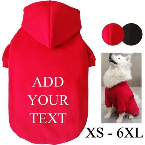Custom Pet Cat Dog Puppy Fleece Hoodie Sweatshirt Add Your Own Text Personalized Clothing Customized Jacket
