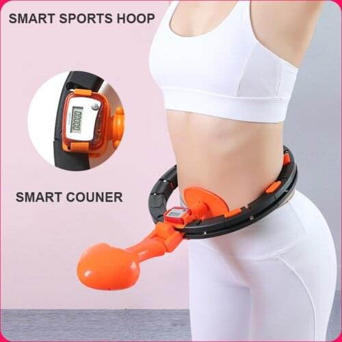 Rooxin Adjustable Sport Hoops Abdominal Thin Waist Detachable Massage Hoops Gym Home Weight Loss Fitness Equipment With Counter