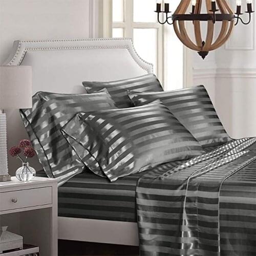 Satin bed linen elastic Fitted Sheet bedding set Luxury bed sheets mattress Protector bedspread bed sheet on elastic band
