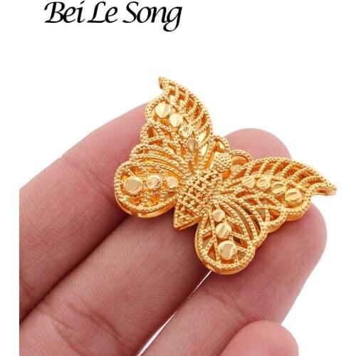Luxury 24K gold color butterfly Rings on fingers Ring Jewelry for women wedding resizable of the girls gifts jewelery wholesale