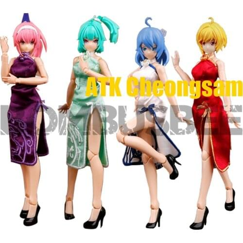 【In Stock】Cheongsam Mandarin Suit Upgrade Kit for Eastern Model 1/12 ATK Girls Series Action Figure Accessories Assembly Mecha