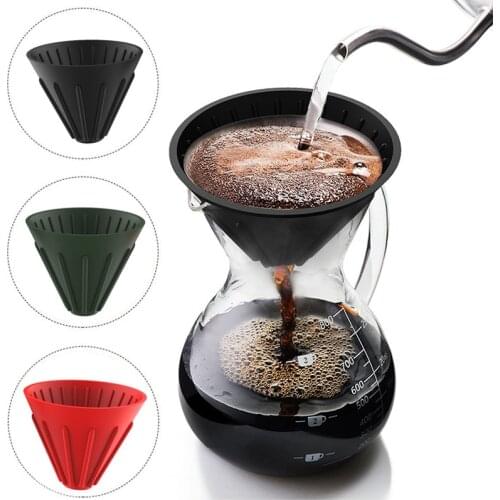 V60 Coffee Drip Filter Cup Barista Silica Reversible Foldable Outdoors 1-2 People Coffee Dripper Filter Cup