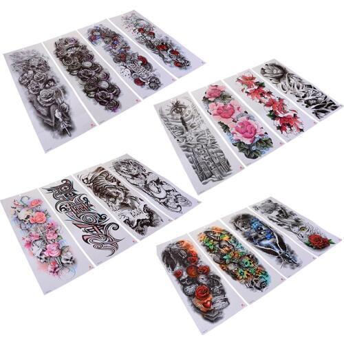 JETTING New 1PC Waterproof Temporary Tattoo Sleeve Sticker Full Arm Tattoos Cool Men Women Transfer Body Art Party Gift Decor