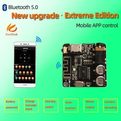 XY-ABT Power Amplifier Board Module Bluetooth-compatible Audio Receiver Module MP3 Decoder Board BLE5.0 AUX ABT DIY