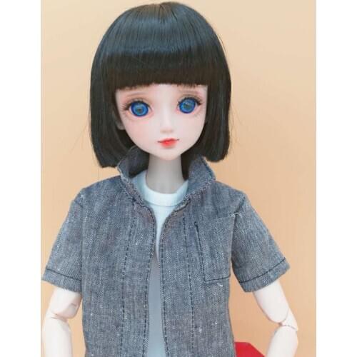 1/3 1/4 1/6 1/8 Bjd SD Short Lovely Wig Hair High Temperature Wire BJD Wig For BJD Doll Wig Hair