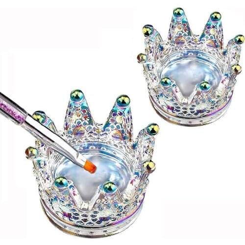 1PC/Luxury Crown Glass Dip Pen Holder 1PC/gold multi-color pen holder,painting brush holder,nail art brush holder,crown pen rest