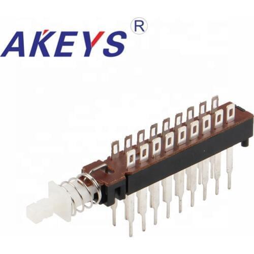3PCS PBS-62H25-1 18PINS KANZ6 Hole switch with lock interlock Straight key switch
