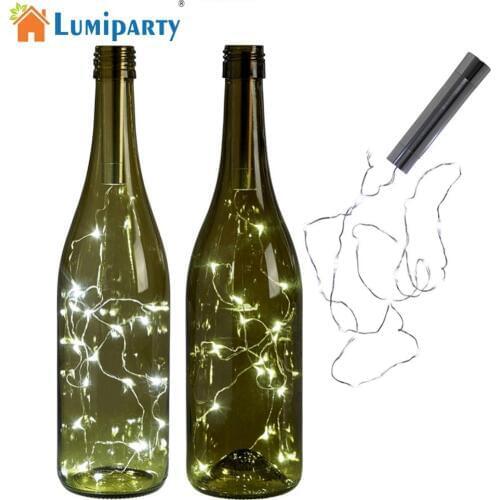 Adeeing String Light 2M 20LEDs Colourful/Warm White Wine Bottle Cork Shape String Lights for Bar Party Wedding Decoration