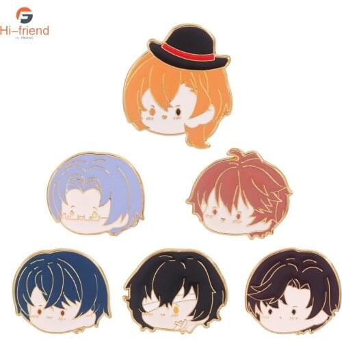 Bungo Stray Dogs Alloy Kawaii Brooch Tears of Themis Cute Surrounding Badge Brooch Pin for Women Man Lapel Backpack Jewellery