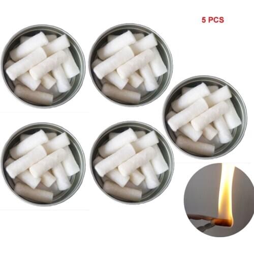 Fire Starter Survival Kit Gear Outdoor Emergency Tools Waxed Cotton Sticks Pinewood Flame Maker Wood Cotton Camping Equipment