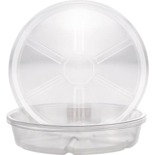 Pot Tray Plastic Flower Pots Corrosion-resistant 8 Pack/set 8 PCS Durable PET Indoor Outdoor Plants Supply Cushion Round Dish