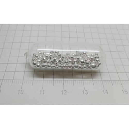 Customized Glass-sealed High-purity Silver Imported Metal Silver Particles 4N Ag Exceed 99.99% Precious Metal Silver