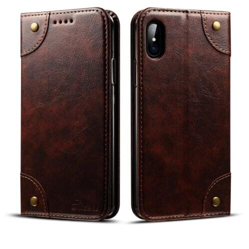 High quality hand made leather Case for ip 12 11 pro max XR XS 8 7 6 Plus leather wallet case cover