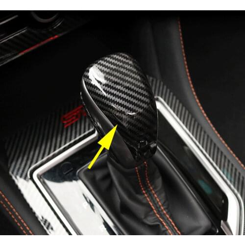 For Subaru Crosstrek XV Impreza 2018+ Forester 2019+ Carbon Fiber Gear Shift Lever Knob Cover