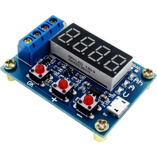 Micro USB Power Battery Capacity Tester ZB2L3 LED Digital Li-ion Lithium 18650 External Load Battery Discharge Testing Analyzer