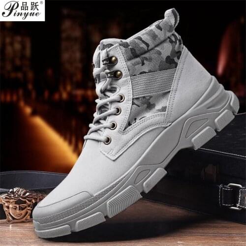 Male Outdoor High Tube Lightweight Sports Hiking Climbing Boots Shoes Men Desert Jungle Tactical Combat Breathable Boot Sneakers
