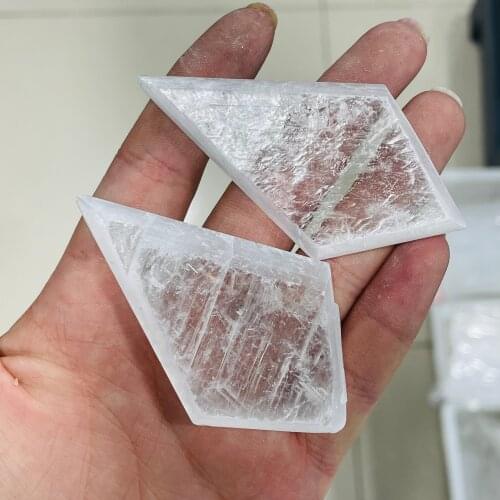 Natural Rhombus Selenite Series Crystal Reiki Healing Decor Mineral