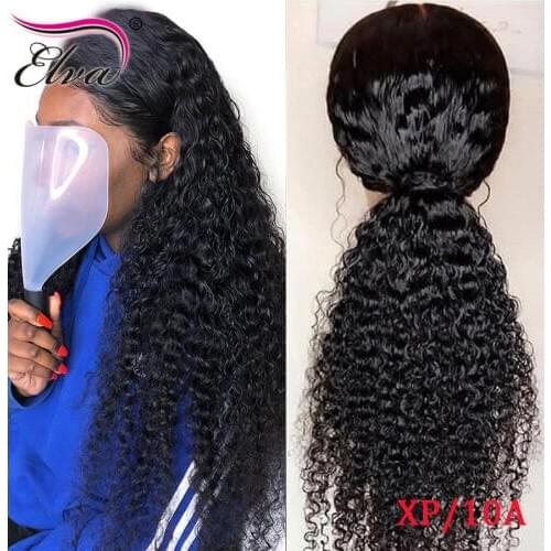 Ponytail Lace Front Human Hair Wigs Pre Plucked Lace Wig With Baby Hair Elva Remy Hair Brazilian Lace Front Wigs For Black Women