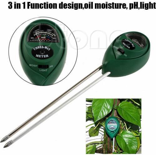 3 in1 PH Tester Soil Water Moisture Light Test Meter for Garden Plant Flower Kit Hydroponics Analyzer