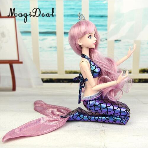 Popular 1/3 Doll Mermaid Dress Fashion Skirt Evening Party Gown for BJD Doll Accessories Girl Gift