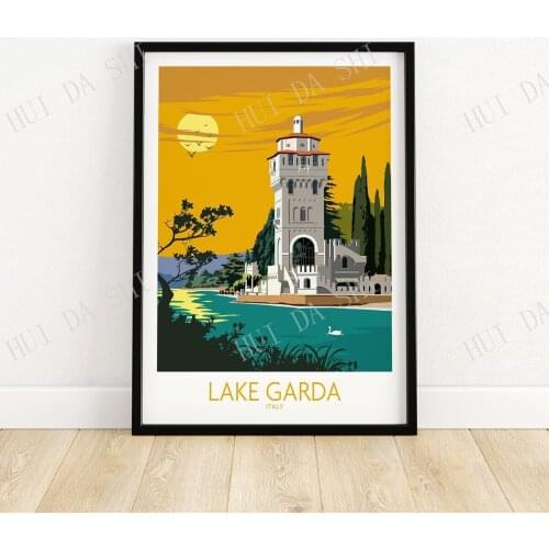 Lake Garda Italy Poster Print | Wall Art | Travel Poster | Artwork | Art Print Gift Idea