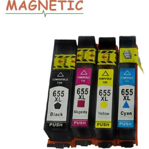 Printer 4pcs Magnetic Compatible Ink Cartridges for HP655 for HP 655 XL deskjet 3525 5525 4615 4625 4525 6520 6525 6625 655XL