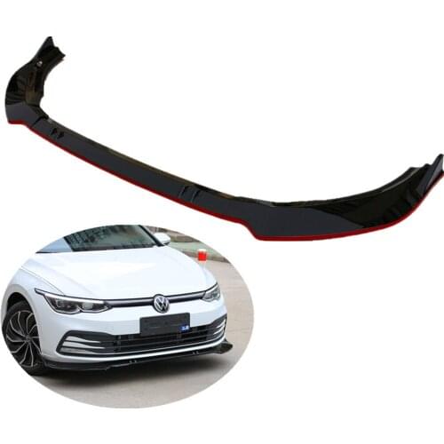 New 3 Pieces Car Front Bumper Splitter Lip Diffuser Spoiler Cover Guard For Volkswagen For VW Golf MK7 MK7.5 MK8 GTI 2014-2019