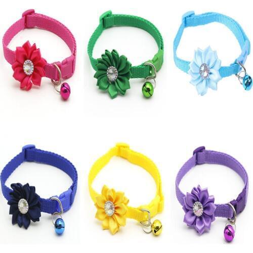 Adjustable Dog Collars Pet Solid Soft Colorful Collars For Small Medium Dogs Neck Strap Adjustable Safe Puppy Kitten Cats Collar